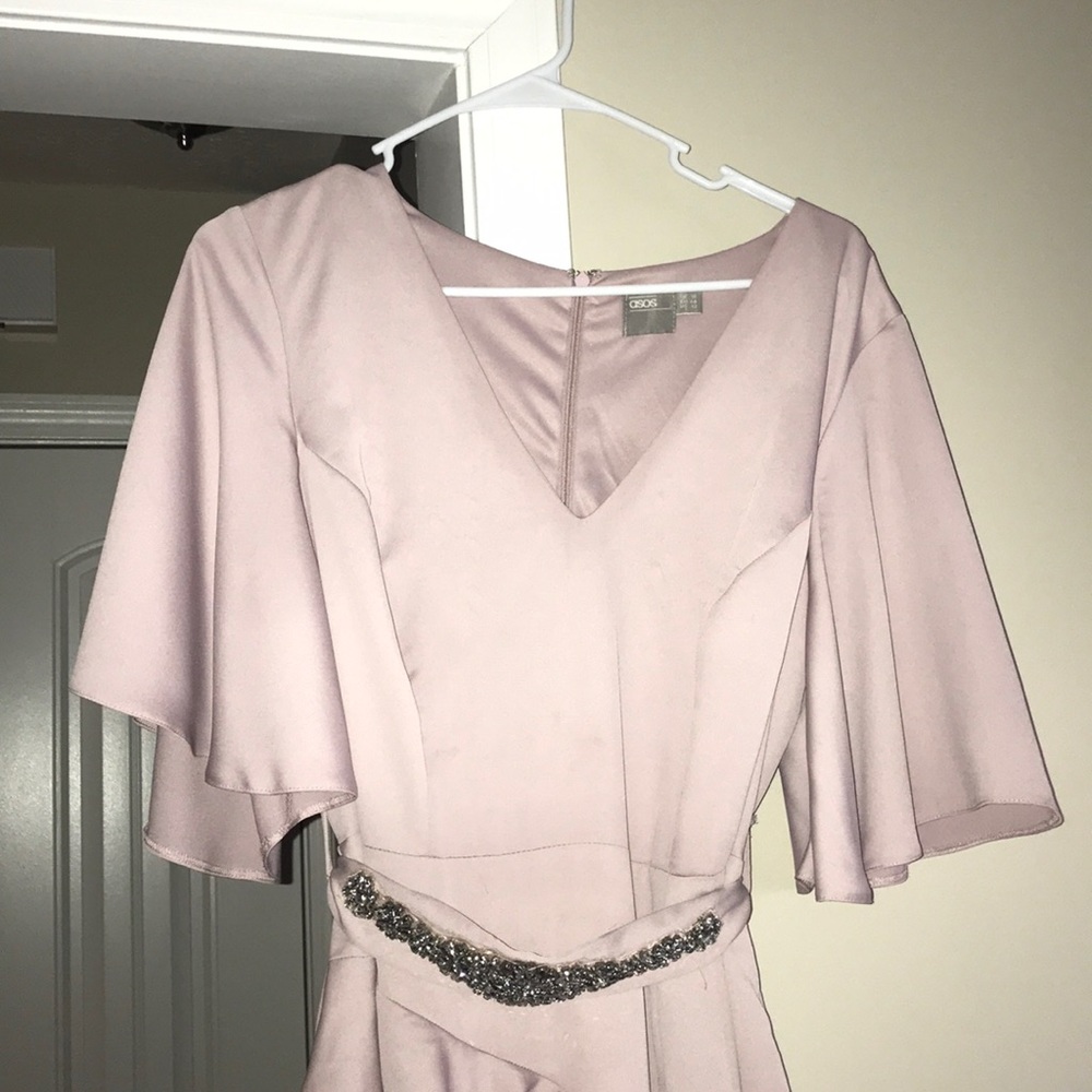Purple ASOS bridesmaid dress